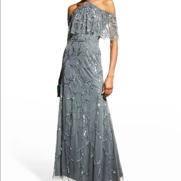 Beaded Evening Gown by Aidan Mattox. - Picture 2 of 2